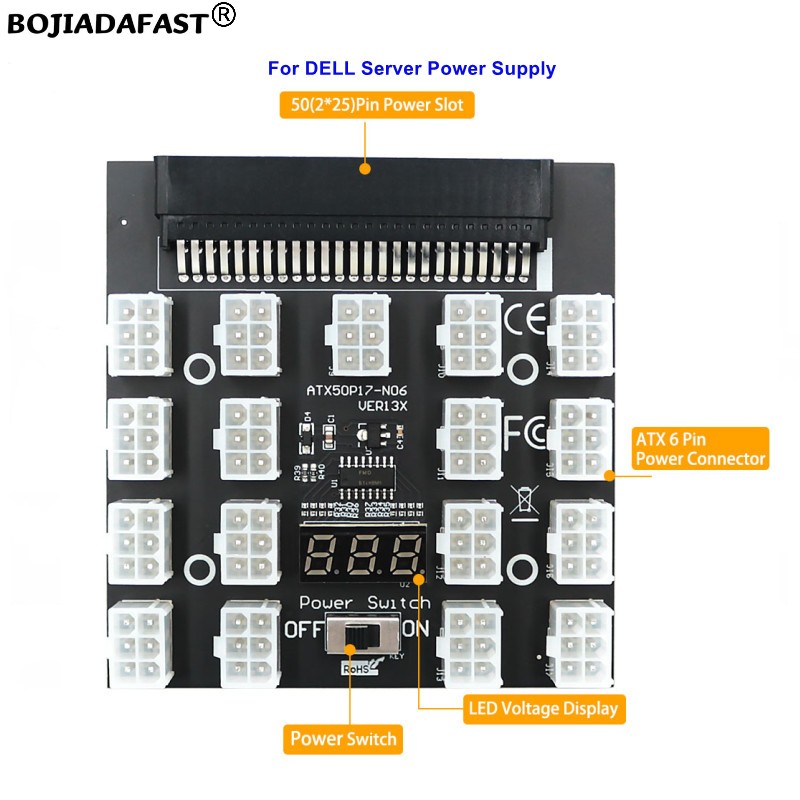 Adaptador de placa de conexión - 2400W Server Psu Breakout Board reseña y precio